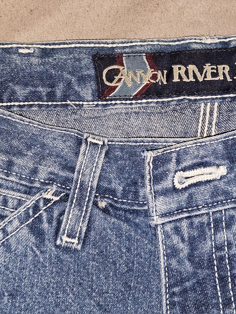 Canyon River Blues 9ps Distressed Blue Denim Jeans